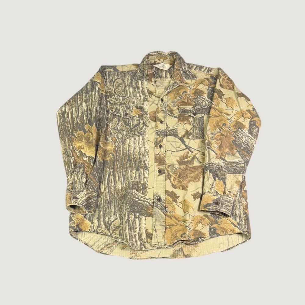 RedHead Mens Realtree Camo Ripstop Button Down Shirt Hunting Outdoor XL